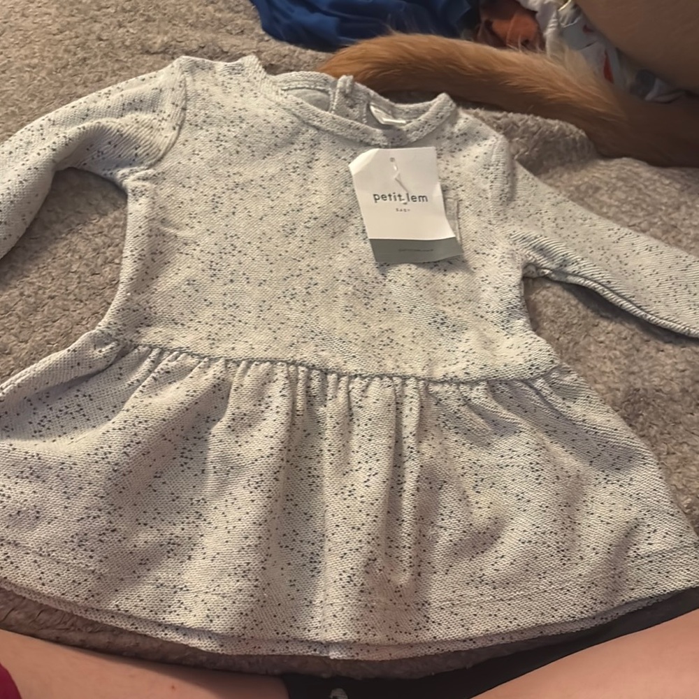 Petit Lem Gray Kids Dress